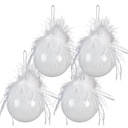 Weihnachtskugel Ø 8x8 cm (set van 4)
