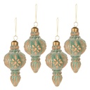 Boule de Noël Cuivre set 4 Ø 6x13 cm