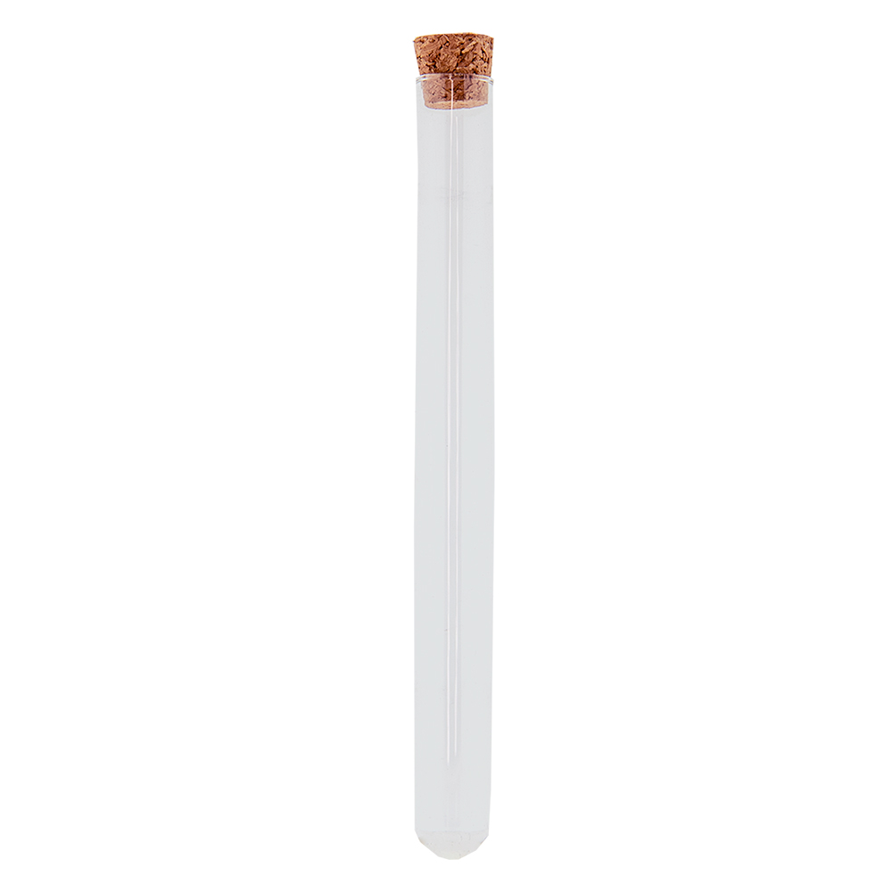 [6GL4034] Decoration Bottle with Stopper Transparent Ø 1x15 cm / 15 ml