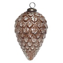 Boule de Noël Marron Ø 10x16 cm