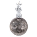Christbaumkugel Silberfarbig Ø 7x14 cm