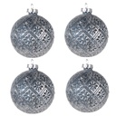 Palla di natale (set 4) Blu Ø 8x8 cm