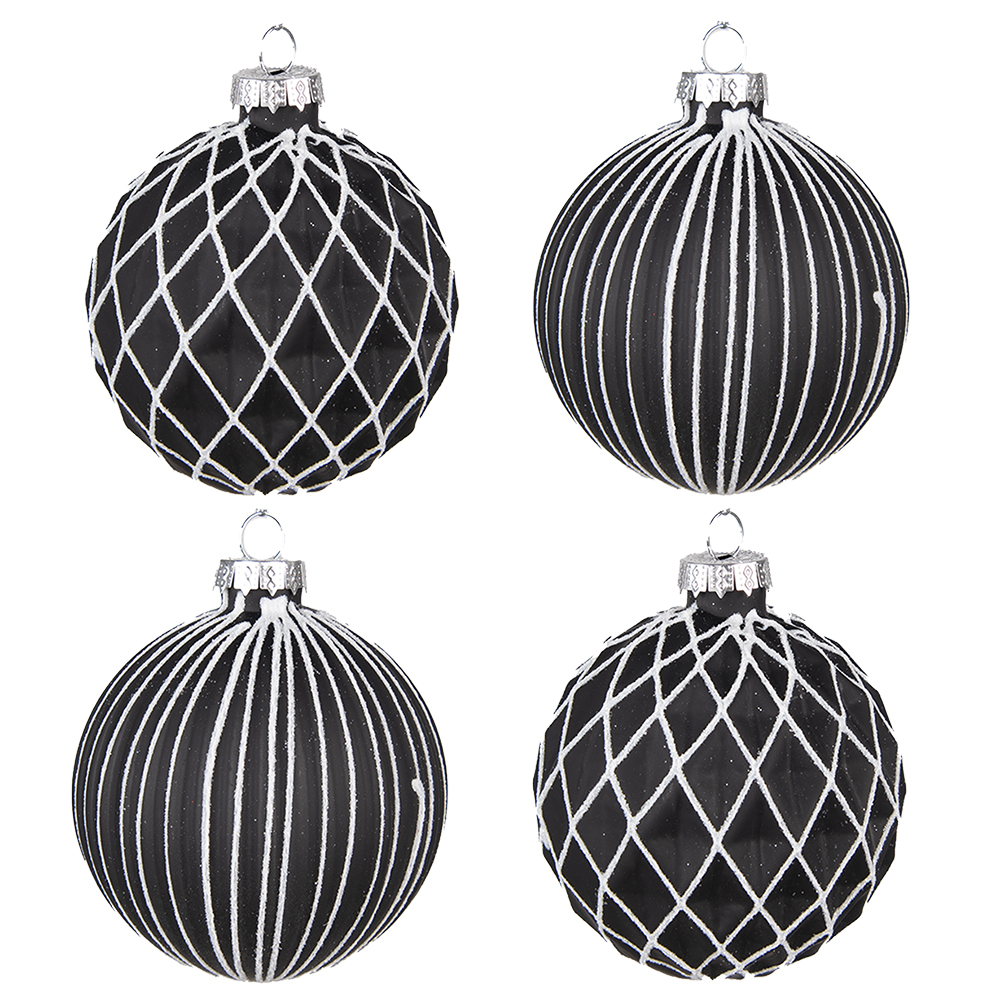 [6GL4133] Kerstbal Ø 8x8 cm (set van 4)