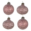 Boule de Noël Rouge Ø 8x8 cm (set 4)