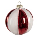Weihnachtskugel Rot Weiß Ø 8x8 cm