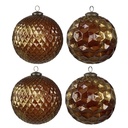 Set di palline di Natale da 4 Color oro 33x33x16 cm / Ø 15x15 cm
