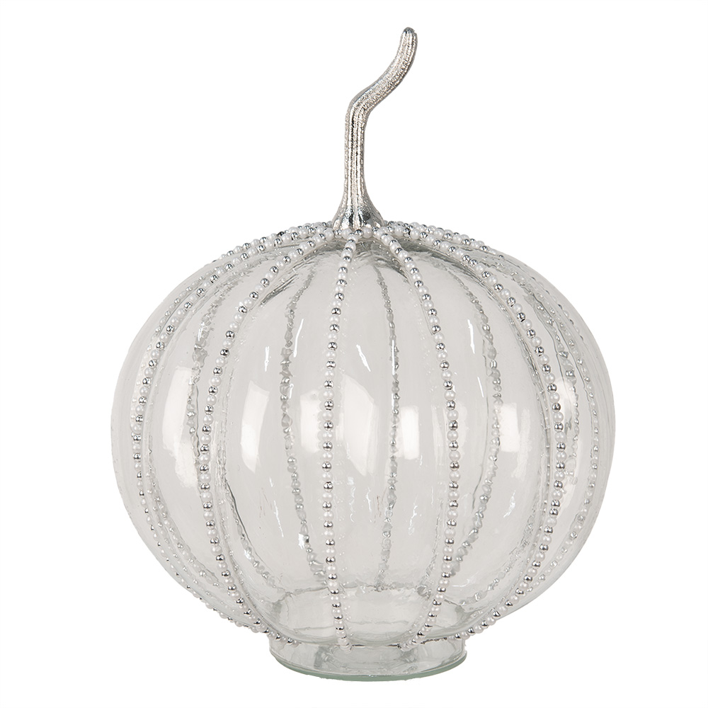 [6GL4544XL] Decorazione Zucca Trasparente Ø 25x33 cm