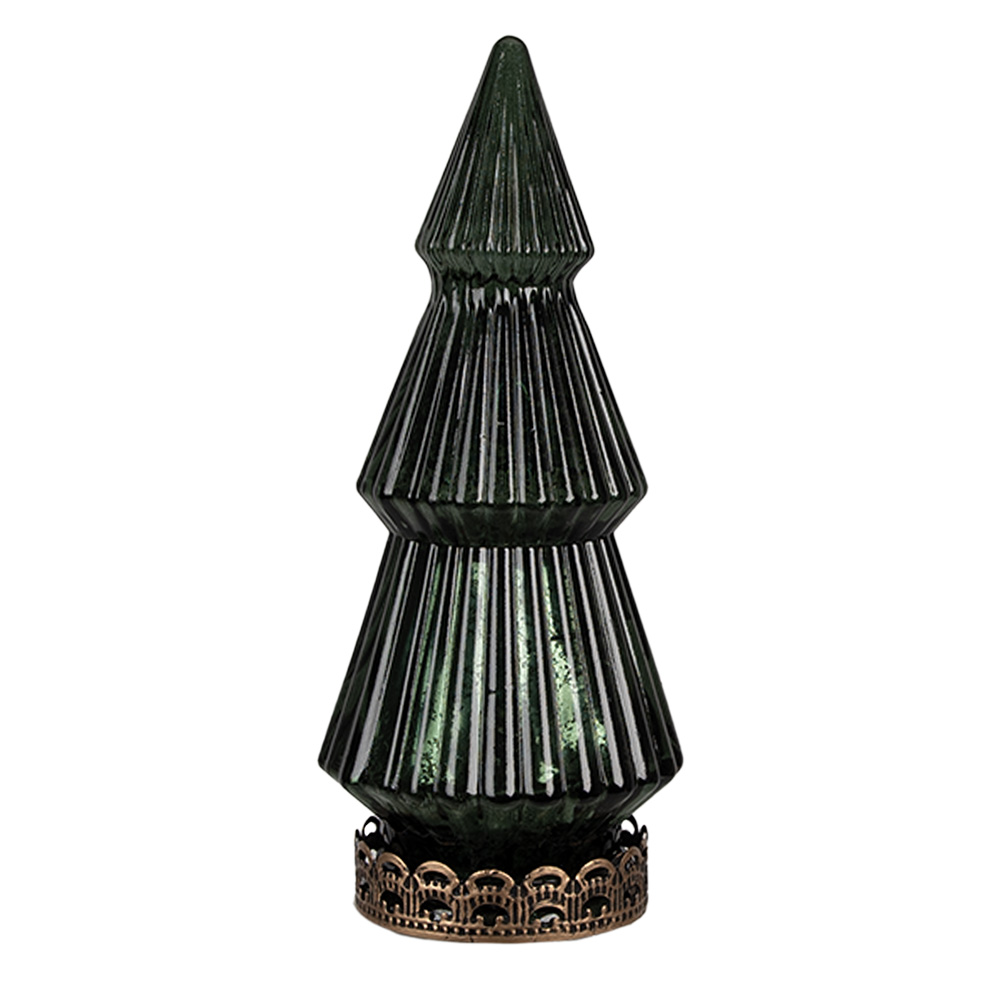 [6GL4569GR] Image de décoration de Noël Sapin de Noël avec LED Vert Ø 7x16 cm