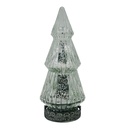 Image de décoration de Noël Sapin de Noël avec LED Couleur argent Ø 7x16 cm