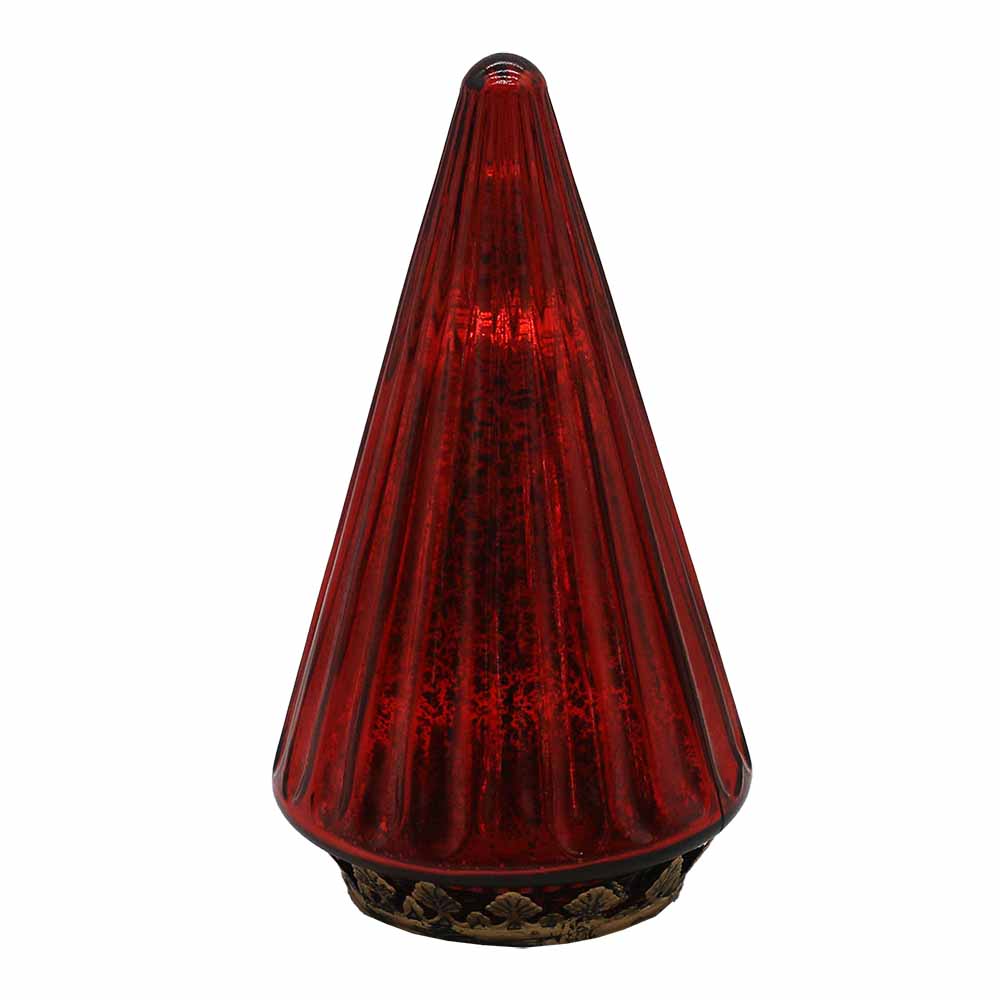[6GL4571R] Christmas Decoration Christmas Tree with LED Red Ø 11x19 cm
