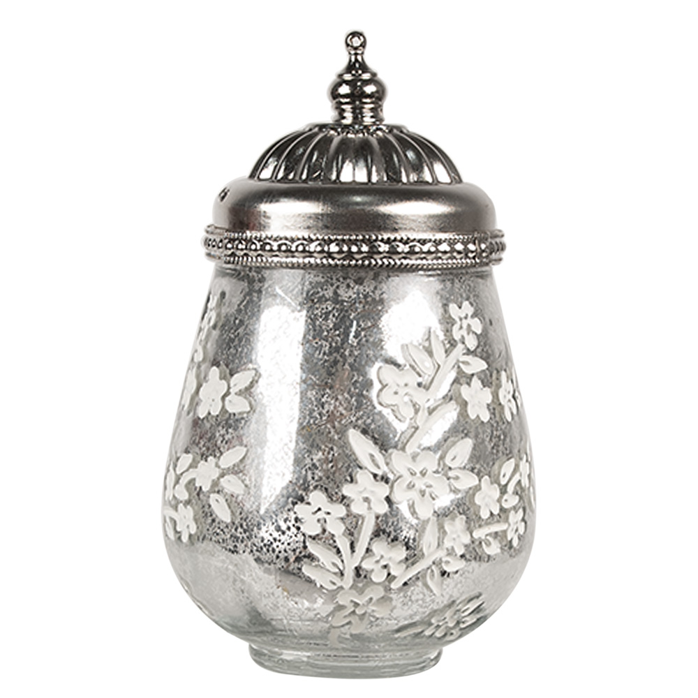 [6GL4597ZI] Décoration avec LED Couleur argent Ø 9x15 cm / 2xAAA