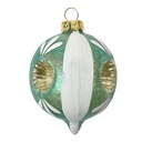 Boule de Noël Bleu Blanc Ø 5x7 cm