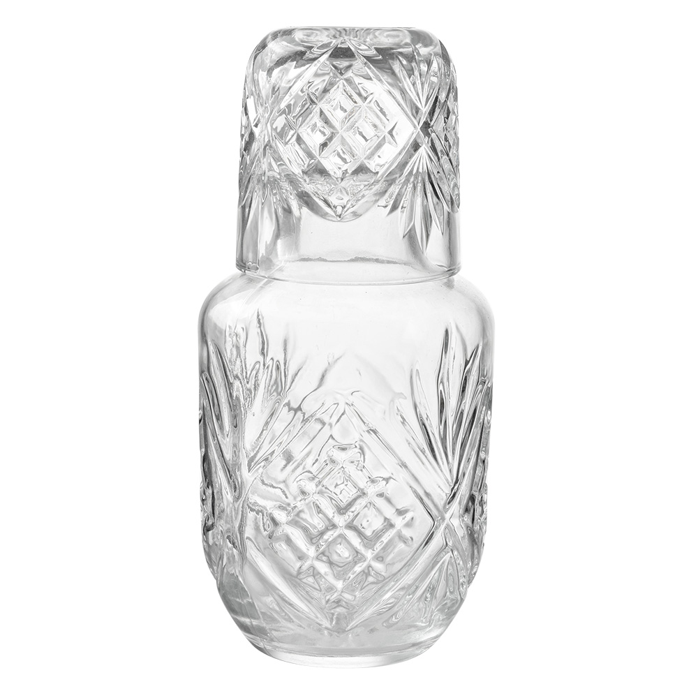 [6GL4721] Carafe with Glass Transparent Ø 9x19 cm / 150 ml / 550 ml