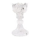 Candle Holder Transparent Ø 8x15 cm