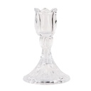 Candle Holder Transparent Ø 8x12 cm