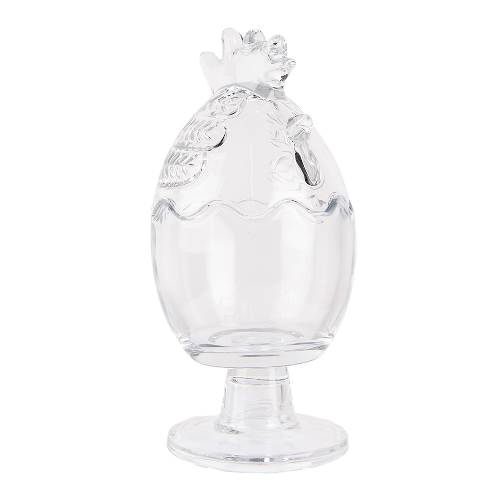 [6GL4989] Storage Jar with Lid Transparent Ø 10x22 cm