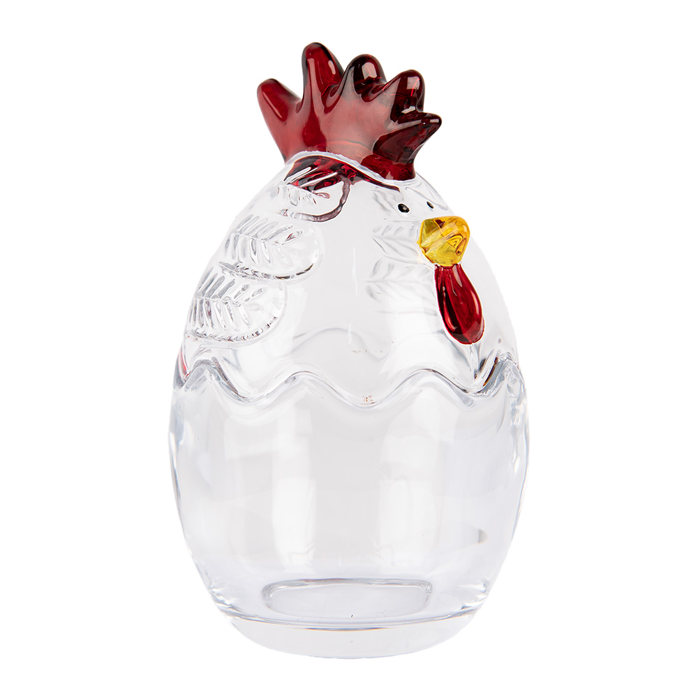 [6GL4995] Storage Jar with Lid Transparent Ø 8x14 cm