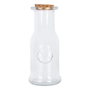 Decoration bottle with cork lid Transparent Ø 7x18 cm