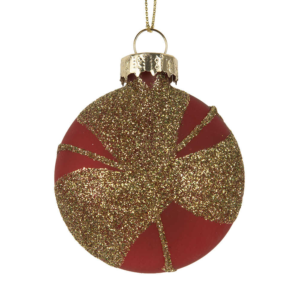 Kerstbal 6x3x7 cm