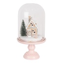 Cupole di Vetro con decorazione Rosa LED Ø 17x30 cm / 2xAAA