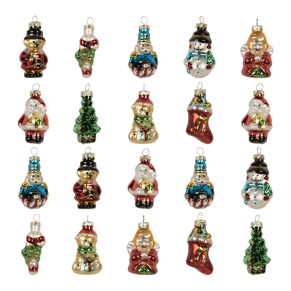 [6GL5262] Christmas Baubles (set 20) Multi colored 28x20x4 cm