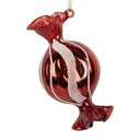 Christmas Bauble Red White 5x4x10 cm
