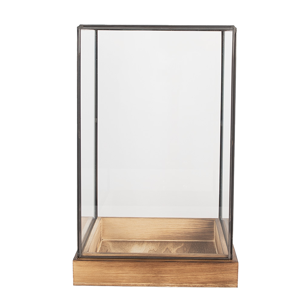 [6GL5364] Decorative Propagator Transparent Brown 19x19x30 cm