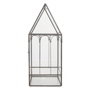 Serre de décoration Transparent Noir 15x15x38 cm