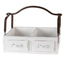 Cesto Portaoggetti Bianco 41x19x29 cm