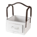 Storage Basket White 24x19x28 cm