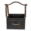Panier de rangement Noir 24x19x28 cm