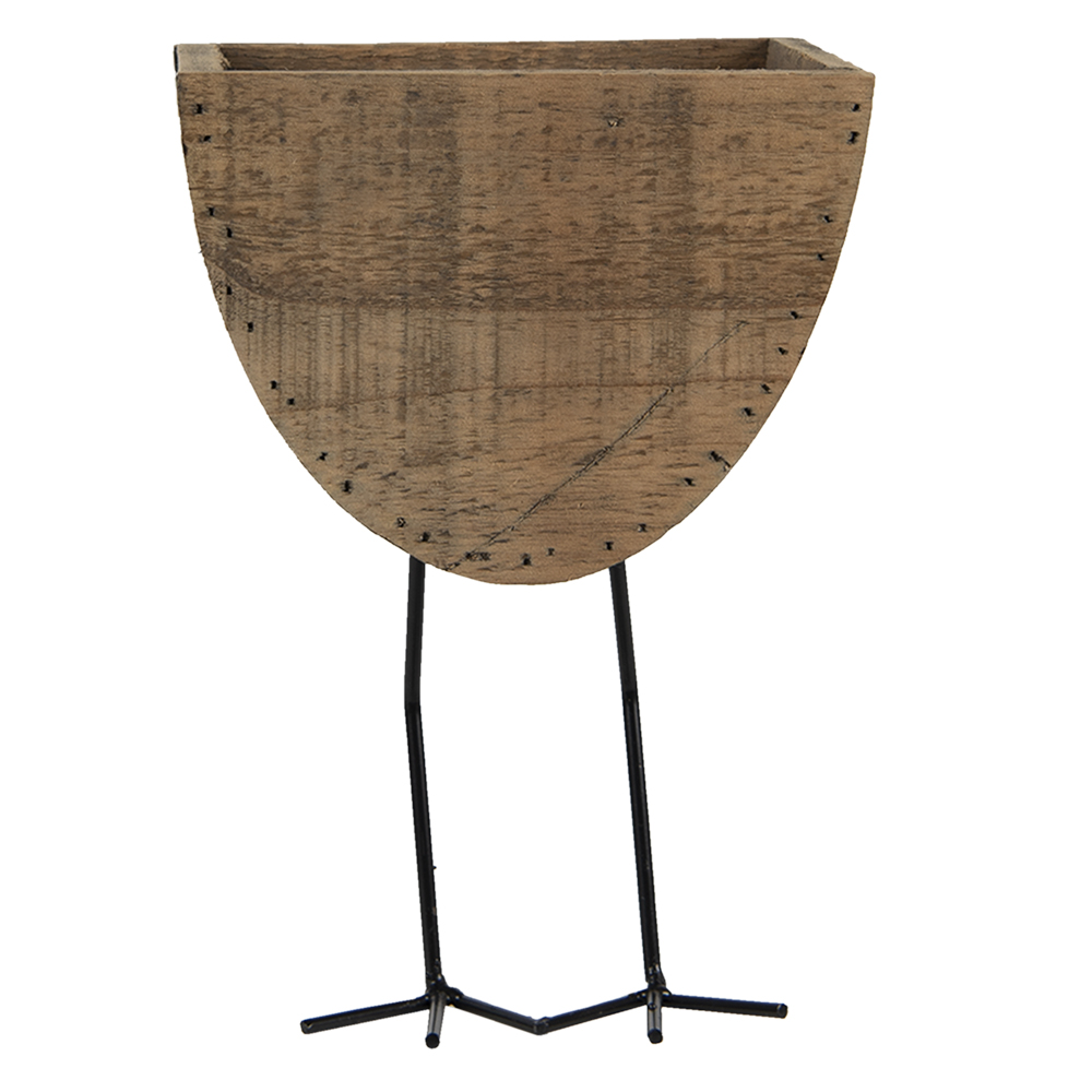 [6H2097] Blumentopf für Innen Braun 17x13x25 cm