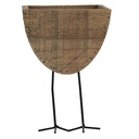 Flower Pot Inside Brown 17x13x25 cm