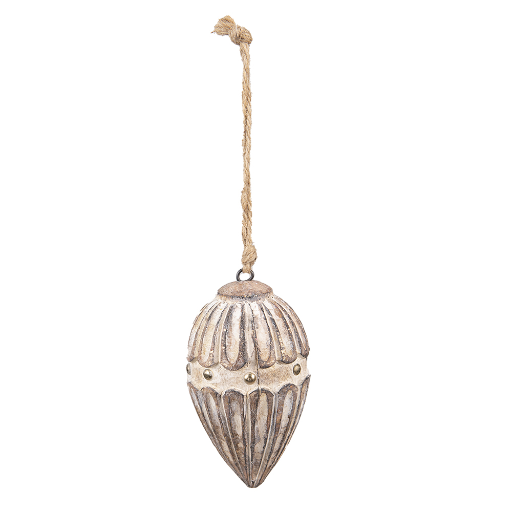 [6H2283] Cintre de Décoration Beige Marron Ø 7x12 cm