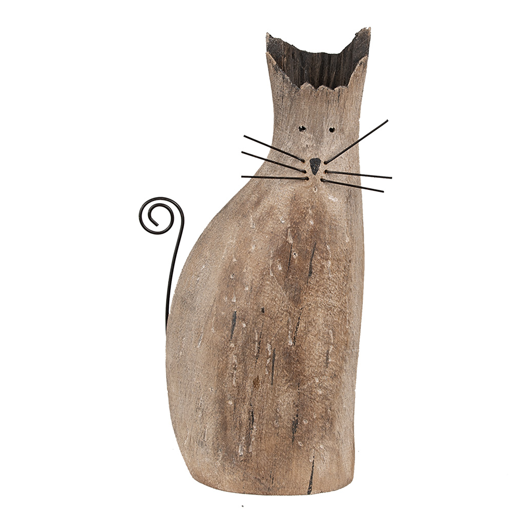 Decoratie kat 14x7x26 cm