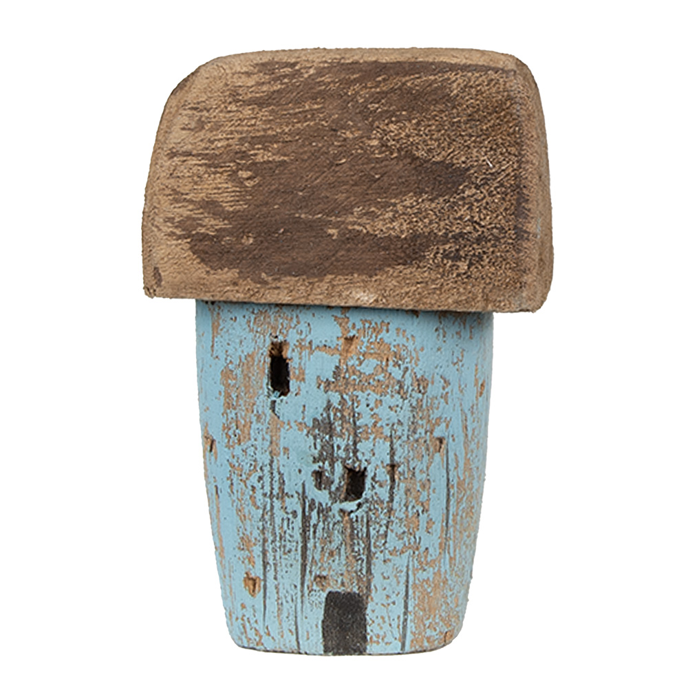[6H2338] Decoration House Blue Brown 6x4x10 cm