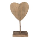 Decoratie hart 15x8x27 cm