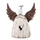 Décoration de Noël Ange Blanc Marron 11x5x11 cm