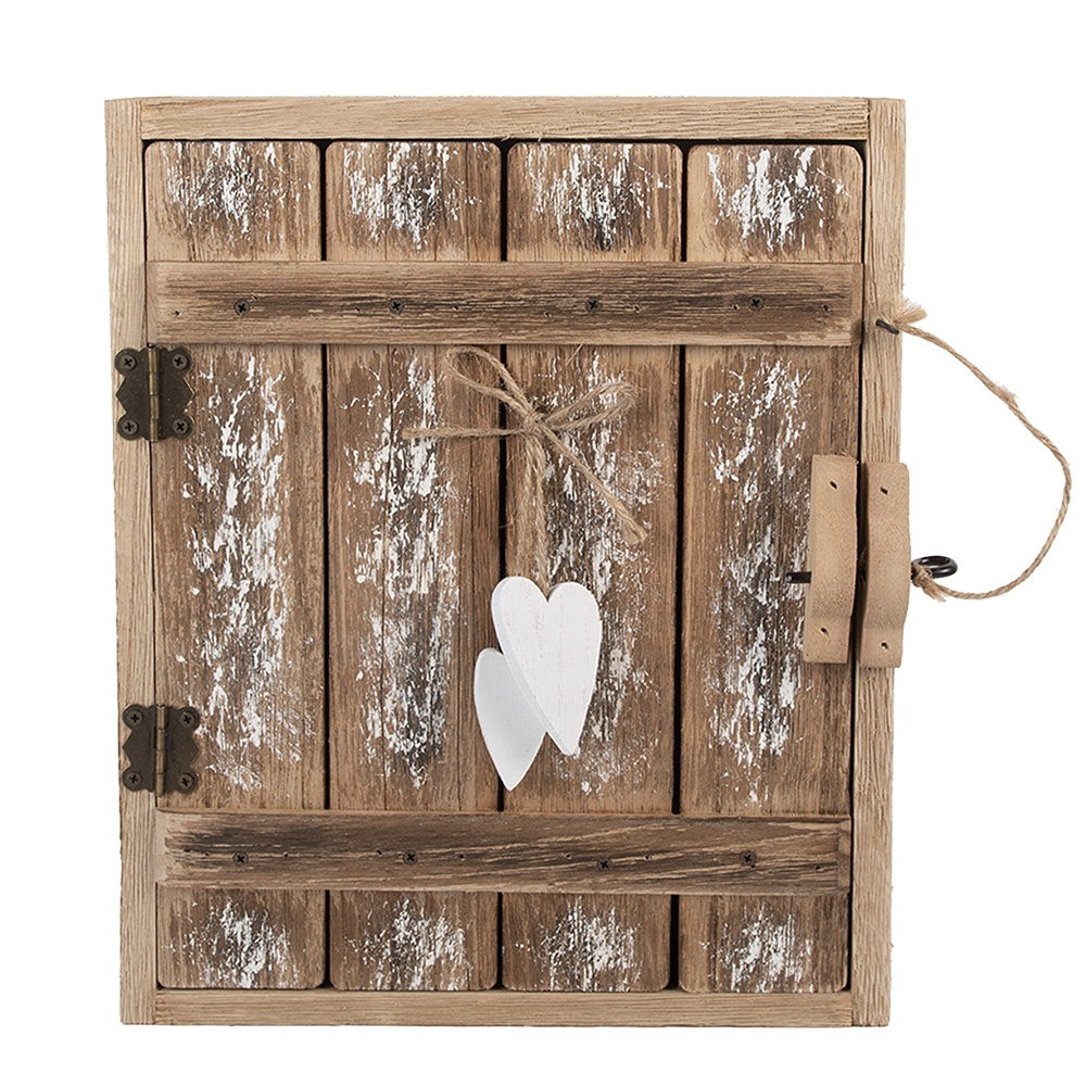 [6H2431] Key Box Brown White 24x7x30 cm