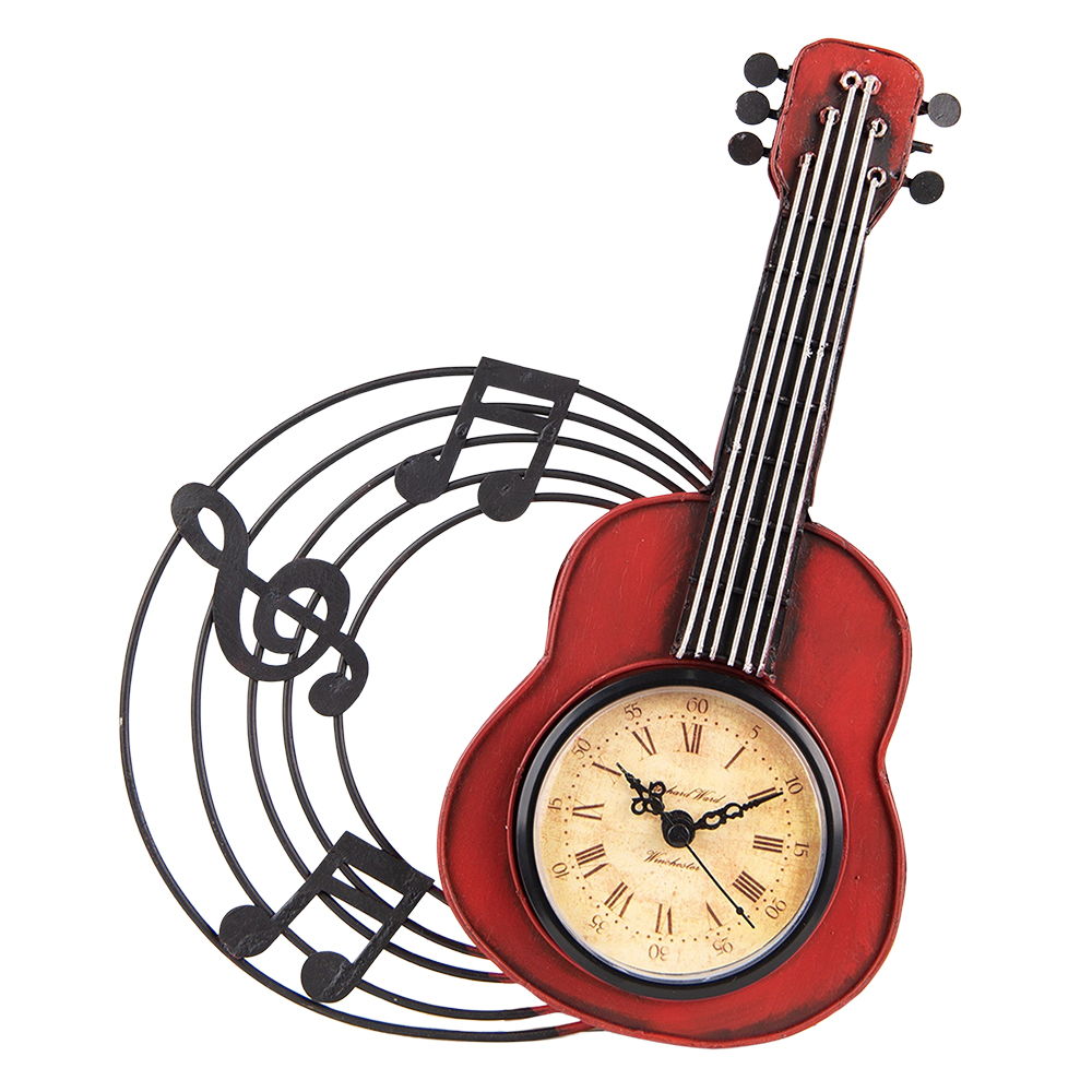 [6KL0750] Wall Clock Red 28x4x22 cm / 1xAA