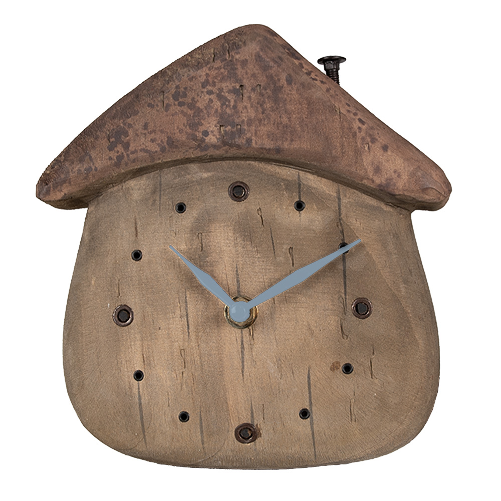 [6KL0819] Tischuhr Braun 18x5x19 cm / 1xAA