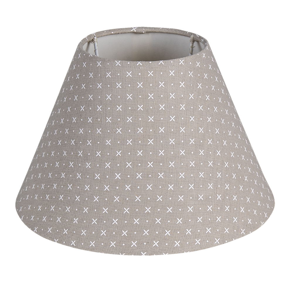 [6LAK0510] Lampshade Grey Ø 25x16 cm / E27