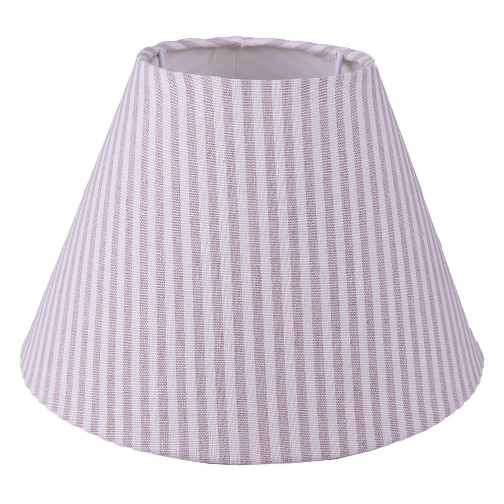 [6LAK0533M] Abat-jour Beige Blanc Ø 23x15 cm / E27