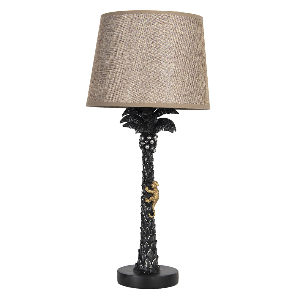 [6LMC0011] Tischlampe Braun Ø 27x54 cm E27/max 1x60W