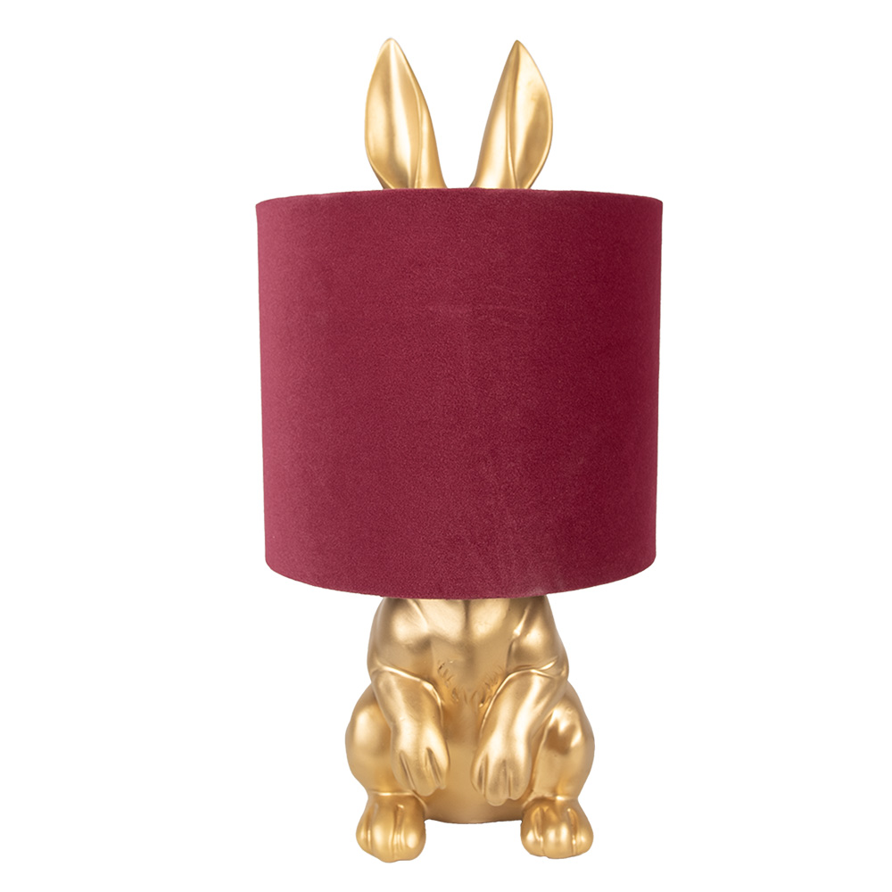 [6LMC0027VBU] Table Lamp Gold colored Red Ø 20x42 cm E27/max 1x60W
