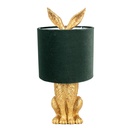Table Lamp Rabbit Gold colored Green Ø 20x43 cm E27/max 1x60W