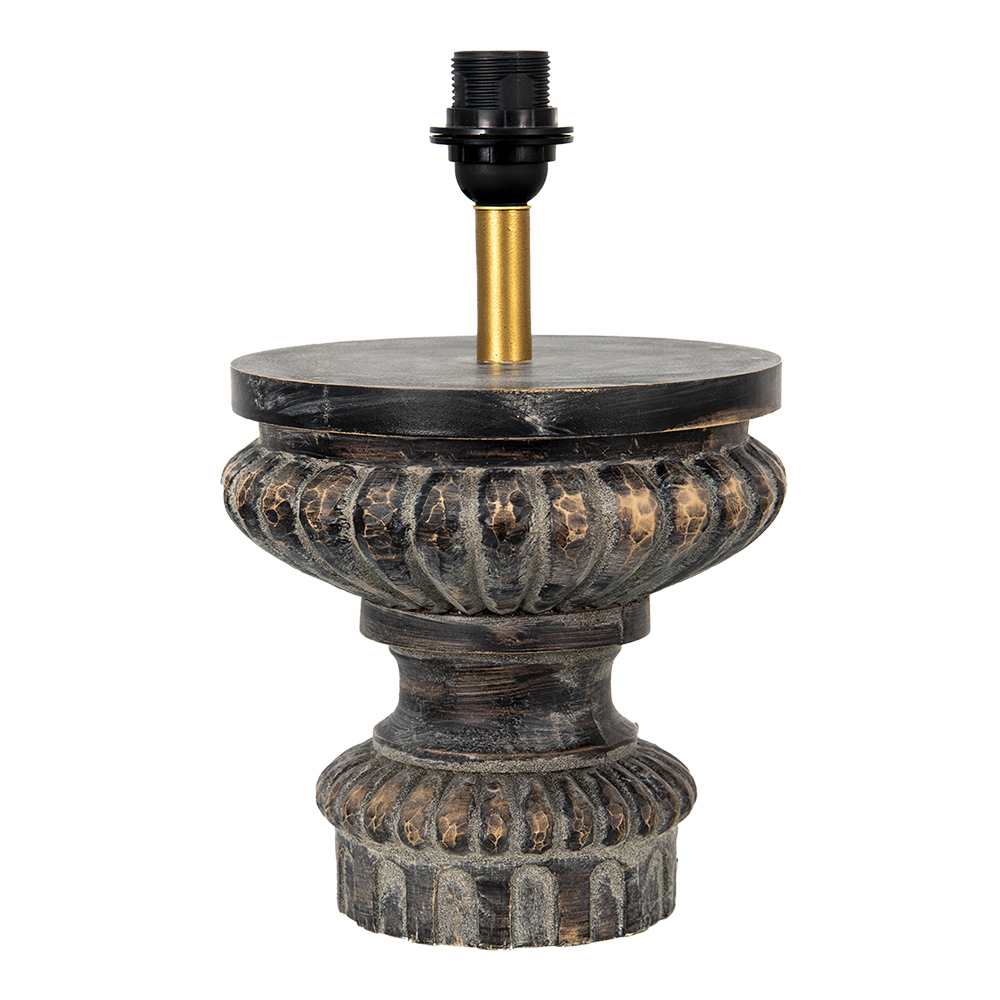 [6LMP712] Lamp Base Table Lamp Brown Ø 24x40 cm E27/max 1x60W