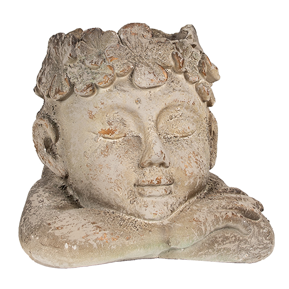 [6MG0038] Bloempot hoofd 20x20x19 cm