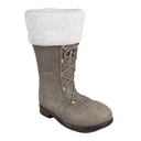 Decorazione Natalizia Stivale Grigio 37x23x43 cm