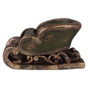 Décoration de Noël Traîneau Vert Marron 35x23x21 cm